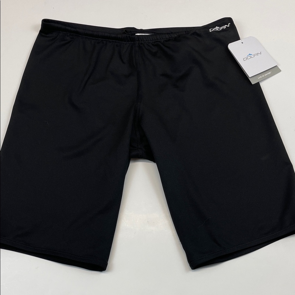 Dolfin Black Swim Jammers Men’s Size L Performance Compression Shorts